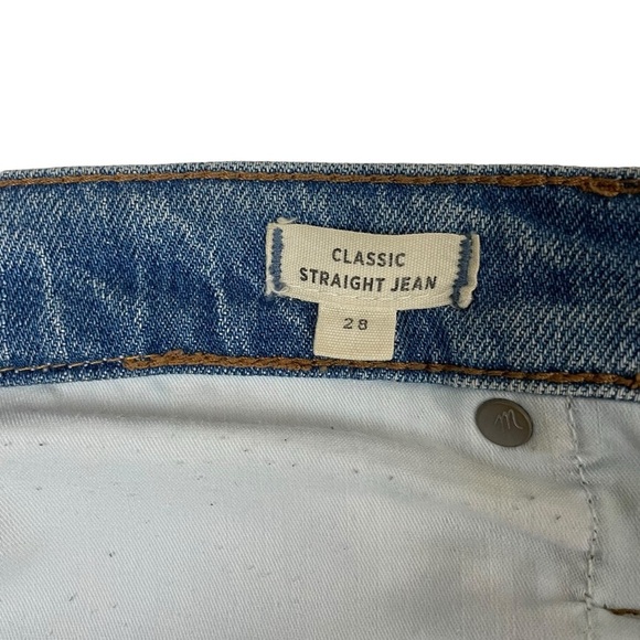 Madewell Classic Straight Leg Distressed Jeans Sz 28 - Picture 10 of 15